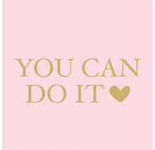 Wanddecoratie met de tekst You Can Do It en een hartje.