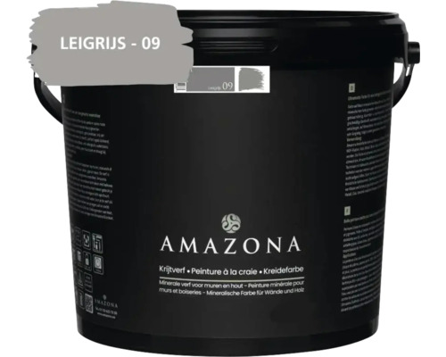 Amazona krijtverf Leigrijs 09 emmer voor muren en hout