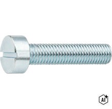 Cilinderkopschroef met sleuf van metaal met volledige schroefdraad (Image AI modified or generated)
