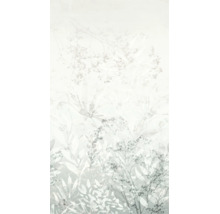 Vliesbehang met delicaat bloemenpatroon in aquareleffect en subtiele bladmotieven