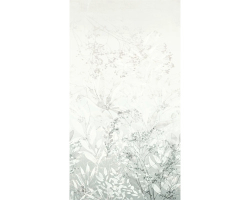 Vliesbehang met delicaat bloemenpatroon in aquareleffect en subtiele bladmotieven