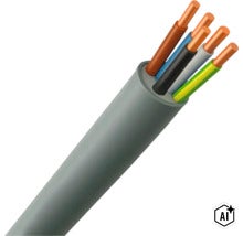 Installatiekabel met vijf geïsoleerde koperen aders (Image AI modified or generated)