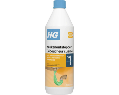 HG keukenontstopper met een inhoud van 1000 milliliter in een fles.