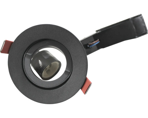 Ronde inbouwspot voor plafondmontage met draaibare fitting voor gerichte lichtverdeling.