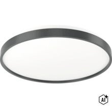 Ronde LED plafondlamp met smal frame voor moderne binnenverlichting (Image AI modified or generated)