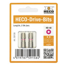 HECO-Drive bits HD-40, twee stuks in blisterverpakking