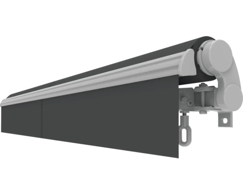 Knikarmscherm met cassette voor wandmontage, zonwering voor terras en balkon.