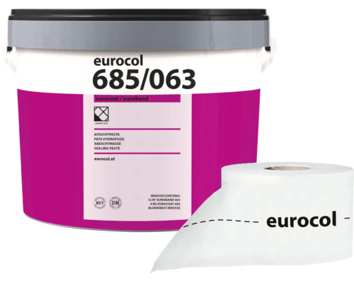 Eurocol afdichtpasta 685 met Euroband 063 voor tegelafdichting in een set
