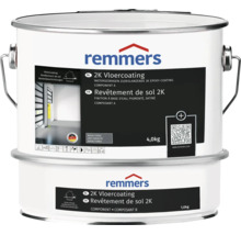 Remmers 2K vloercoating op waterbasis in basaltgrijs met 5 kilogram totale inhoud in twee blikken