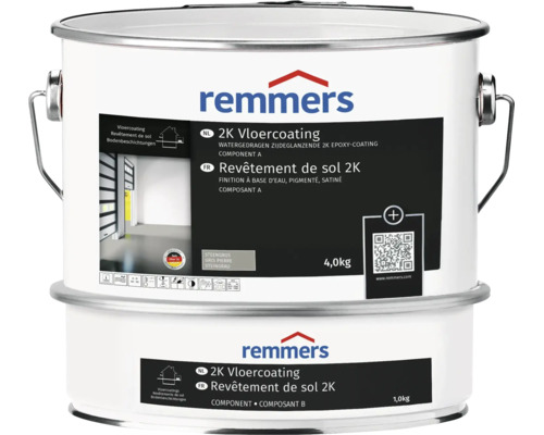 Remmers 2K Vloercoating steengrijs 5 kilogram verpakking
