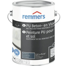Remmers PU Beton- en Vloerverf in Antraciet, 2,5 liter verpakking voor betonvloeren, Blauer Engel gecertificeerd.