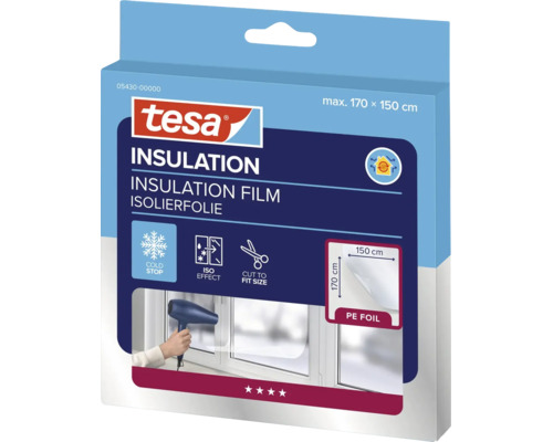 Tesa isolatiefolie voor ramen tot 170 bij 150 centimeter voor warmte isolatie.