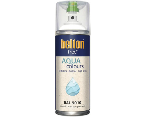 Belton Free Aqua Colours spuitlak in zuiver wit RAL 9010 hoogglans