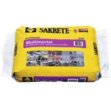 Zak Sakrete Multimortel, 25 kilogram, universele bouwmortel voor diverse bouw- en reparatieklussen.