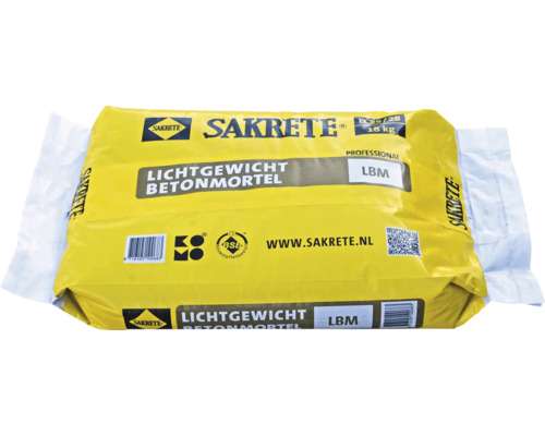 Zak Sakrete lichtgewicht betonmortel achttien kilogram voor bouwwerkzaamheden