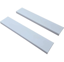 Twee rechthoekige metalen panelen voor bekleding of montage als set