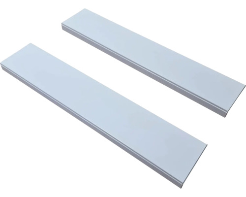 Twee rechthoekige metalen panelen voor bekleding of montage als set