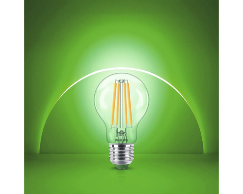 Philips LED filament lamp met schroeffitting en glazen bol