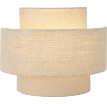 Stoffen lampenkap voor hanglampen met een cilindrisch, tweetraps ontwerp in linnenlook.