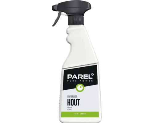 Parel houtontgrijzer in sprayflacon voor het reinigen van tuinhout