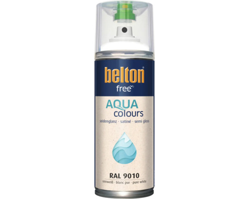 Belton Free Aqua Colours spuitlak zijdeglans zuiver wit RAL 9010