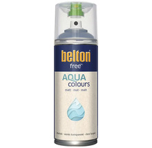 Belton Free Aqua Colours blanke lak spray mat voor oppervlaktebescherming.