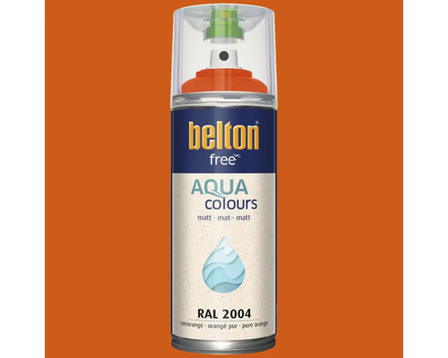 Belton Free Aqua Colours spuitlak mat in puur oranje RAL 2004