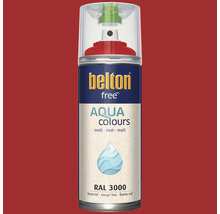 Belton Free Aqua Colours spuitlak in vlamrood mat RAL 3000 in spuitbus