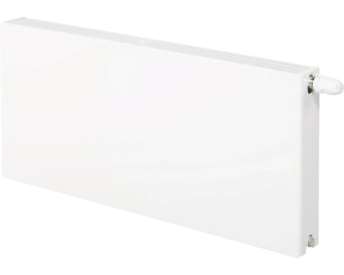 Stalen paneelradiator met vlakke voorzijde en thermostaatknop
