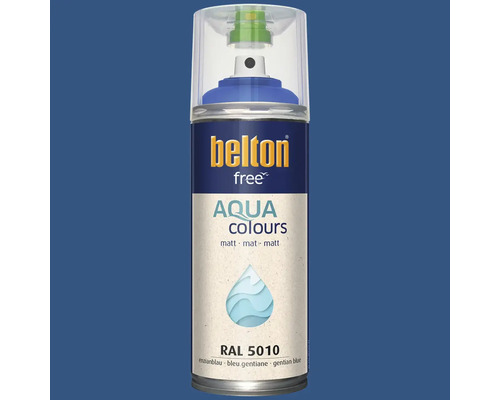 Belton free Aqua colours spuitlak mat RAL 5010 gentiaanblauw