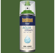 Belton Free Aqua Colours spuitlak mat in loofgroen RAL 6002 voor het lakken van diverse oppervlakken