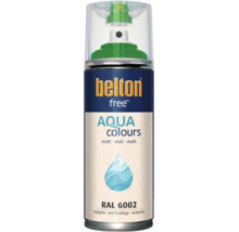 Belton Free Aqua Colours spuitlak in bladgroen RAL 6002 met matte afwerking