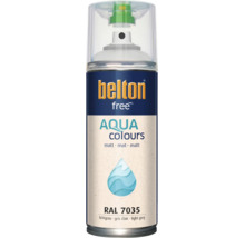 Belton Free Aqua Colours spuitlak in lichtgrijs mat RAL 7035, lak op waterbasis voor verschillende oppervlakken.