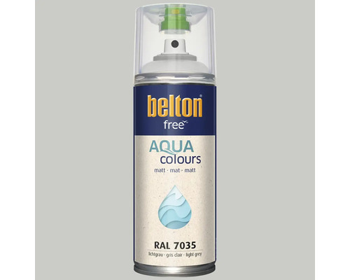 Belton free Aqua Colours lakspray RAL 7035 lichtgrijs mat