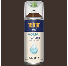 Belton Free Aqua Colours spuitlak in chocoladebruin RAL 8017 met een mat oppervlak in een spuitbus