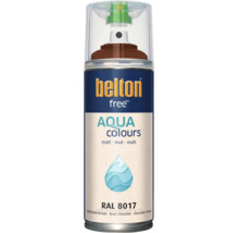 Belton Free Aqua Colours spuitlak in chocoladebruin RAL 8017, mat, lak op waterbasis voor binnen- en buitentoepassingen