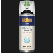 Belton free Aqua Colours spuitlak mat diepzwart RAL 9005