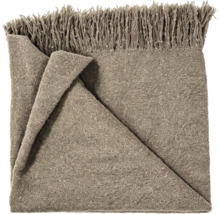 Gestructureerde woondeken met franjes van textiel