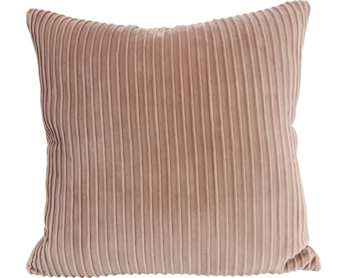 Vierkant sierkussen van zachte corduroy stof met verticale strepenstructuur voor in de woonkamer of slaapkamer