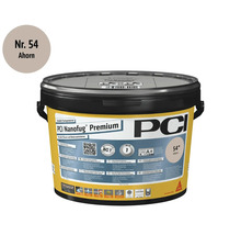 PCI Nanofug Premium flexibele voegmortel in esdoorn voor tegels en natuursteen in emmer.