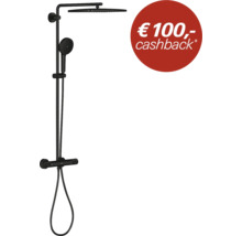 Douchesysteem met hoofddouche en handdouche en thermostaatkraan inclusief cashback actie