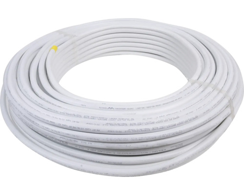 Een rol meerlaagse buis voor installatie in waterleidingsystemen.