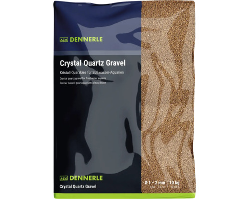 Dennerle Crystal Quartz grind voor zoetwateraquaria, korrelgrootte 1 tot 2 millimeter, 10 kilogram