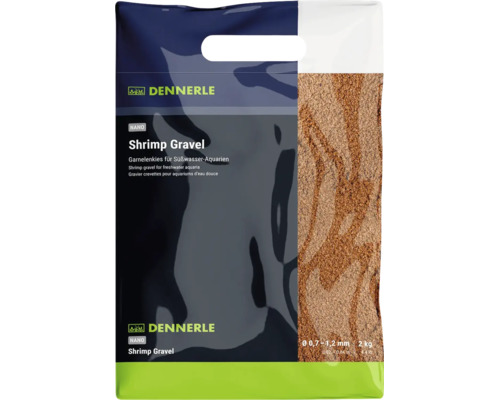 Dennerle Nano garnelengrind voor zoetwateraquaria, verpakking van 2 kilogram, korrelgrootte 0,7 tot 1,2 millimeter