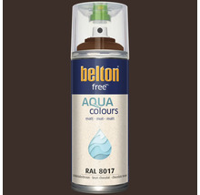 Belton Free Aqua Colours spuitlak in chocoladebruin RAL 8017 mat voor het lakken van diverse oppervlakken.