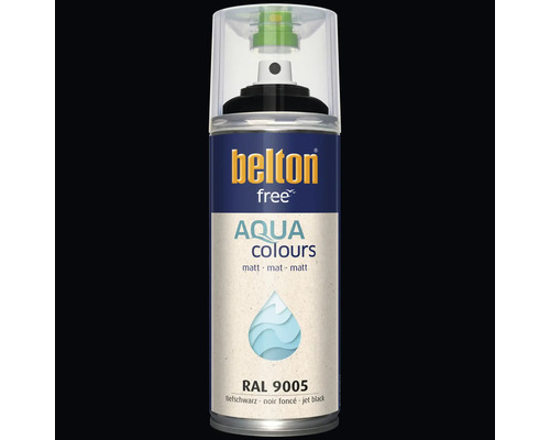 Belton free Aqua Colours spuitlak mat in RAL 9005 diepzwart