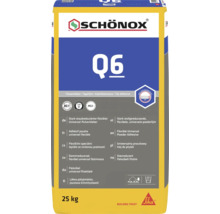 Schoenox Q6 flexibele tegellijm in 25 kilogram zak voor stofarme verwerking van tegels