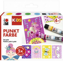 Marabu Kids stipverfset met 4 dot pens, 5 knutselkaarten en handleiding voor kinderen vanaf 4 jaar.