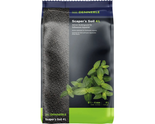 Dennerle Scaper Soil actieve bodemgrond voor zoetwater aquaria 4 liter met korrelgrootte 1 tot 4 millimeter
