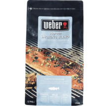 Weber Seafood rookmot mix in hersluitbare zak van 0,7 kilogram voor vis en schaaldieren.